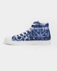 Tie Dye Blue Men's Hightop Canvas Shoe