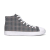 Words on Plaid Hightop Canvas Shoe