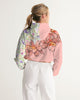 water color orchis Women's Cropped Windbreaker