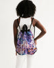 Tie Dye purple Canvas Drawstring Bag