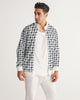 plaid black gray Men's Track Jacket