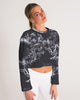 stars map black Women's Cropped Sweatshirt