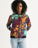 Brown Tie dye Women's Bomber Jacket