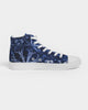 Tie Dye Blue Men's Hightop Canvas Shoe