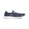 flower pattern BLUE Lace Up Flyknit Shoe