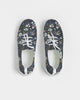 Flower pattern green blue Women's Lace Up Flyknit Shoe