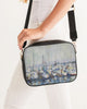 Oil painting boat Crossbody Bag