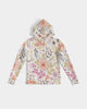 Flower pattern white pink Women's Hoodie