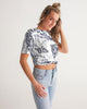 spotless Women's Twist-Front Cropped Tee