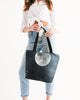 The Moon night Canvas Zip Tote