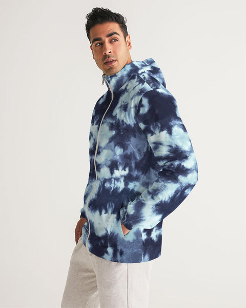 Tie Dye  dark blue Men's Windbreaker