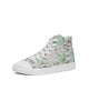 Water color green flower pattern Women's Hightop Canvas Shoe