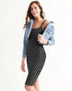 Polka Dot Women's Midi Bodycon Dress