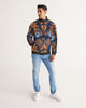 Gold garden ikat Men's Stripe-Sleeve Track Jacket