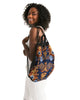 Gold garden ikat Canvas Drawstring Bag