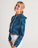 Floliage blue dream Women's Cropped Hoodie