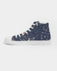 flower pattern BLUE Women's Hightop Canvas Shoe