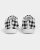 Plaid Black and White Women's Sneakers