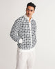 plaid black gray Men's Track Jacket