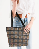 Tartan Design Canvas Zip Tote