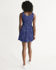 stars map blue Women's Scoop Neck Skater Dress