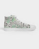 Water color green flower pattern Women's Hightop Canvas Shoe