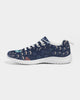 Flower Pattern Blue Women's Sneakers