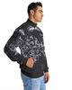 stars map black Men's Stripe-Sleeve Track Jacket