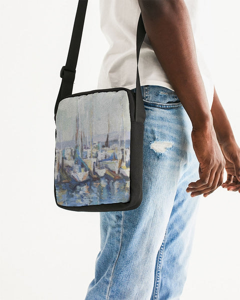 Oil painting boat Messenger Pouch