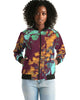 Brown Tie dye Women's Bomber Jacket