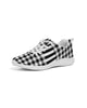 Plaid Black and White Women's Sneakers