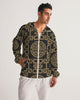 Chinese Print Black Men's Windbreaker