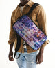 Tie Dye purple Slim Tech Backpack