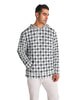 plaid black gray Men's Hoodie