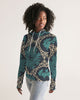 Chinese Print Green Women's Hoodie