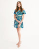 Tie Dye  snowflake Women's Off-Shoulder Dress