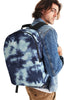 Tie Dye  dark blue Large Backpack