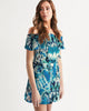 Tie Dye  snowflake Women's Off-Shoulder Dress