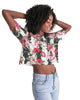 Rose Pattern Women's Lounge Cropped Tee