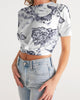 spotless Women's Twist-Front Cropped Tee