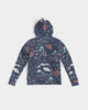 flower pattern BLUE Women's Hoodie