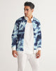 Tie Dye  dark blue Men's Track Jacket