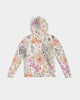 Flower pattern white pink Women's Hoodie