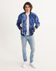 Tie Dye Blue Men's Bomber Jacket