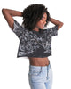 stars map black Women's Lounge Cropped Tee