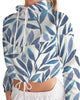 Water color leaves Women's Cropped Windbreaker