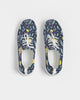 flower pattern yellow blue Women's Lace Up Flyknit Shoe