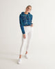 Floliage blue dream Women's Cropped Hoodie