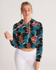 Tropical_1 Women's Cropped Hoodie