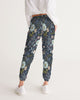 Flower pattern green blue Women's Track Pants